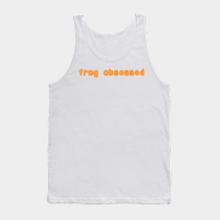 frog obsessed orange Tank Top